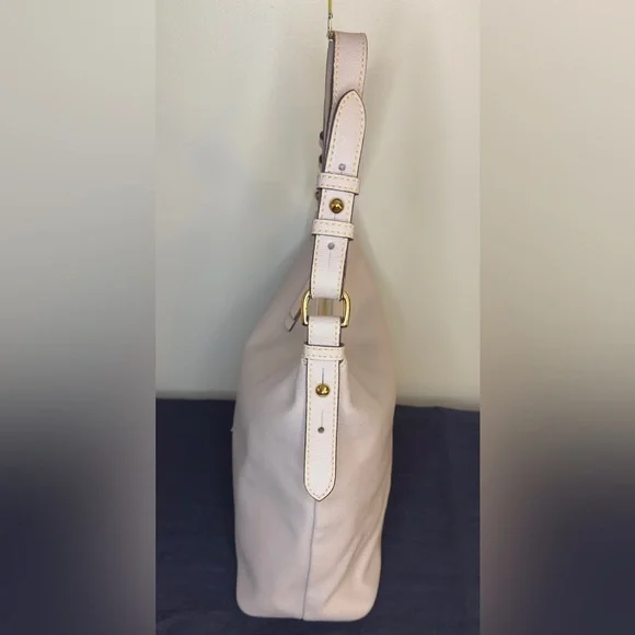 Dooney & Bourke Hobo light Grey Leather Shoulder Bag lg
